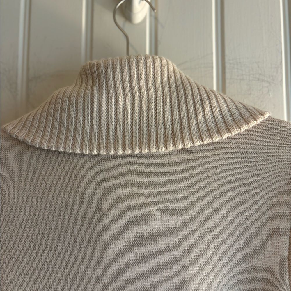 Rebecca Taylor Cream Double-Breasted front tie Cardigan Wool Blend button front - Picture 14 of 15